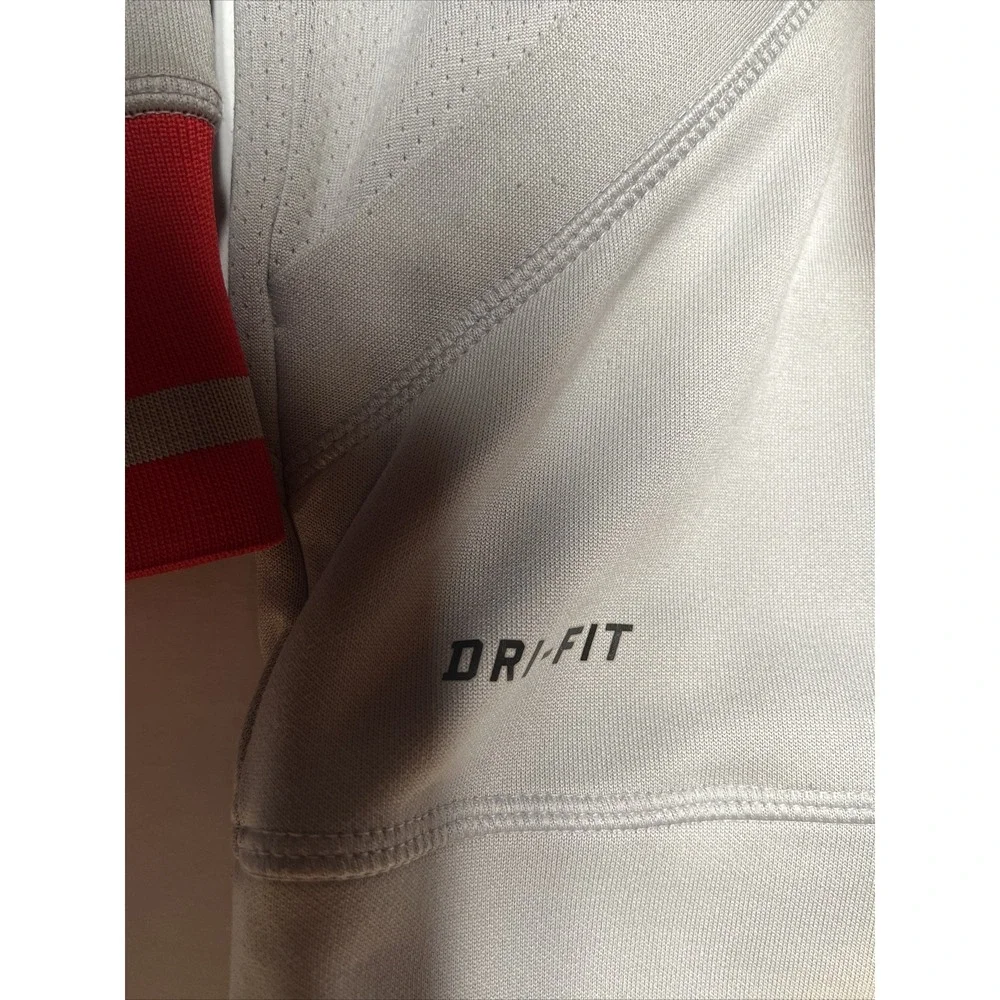 Nike Dri-Fit Ole Miss Full Zip Athletic Jacket Men's Adult SZ SM Gray/Red